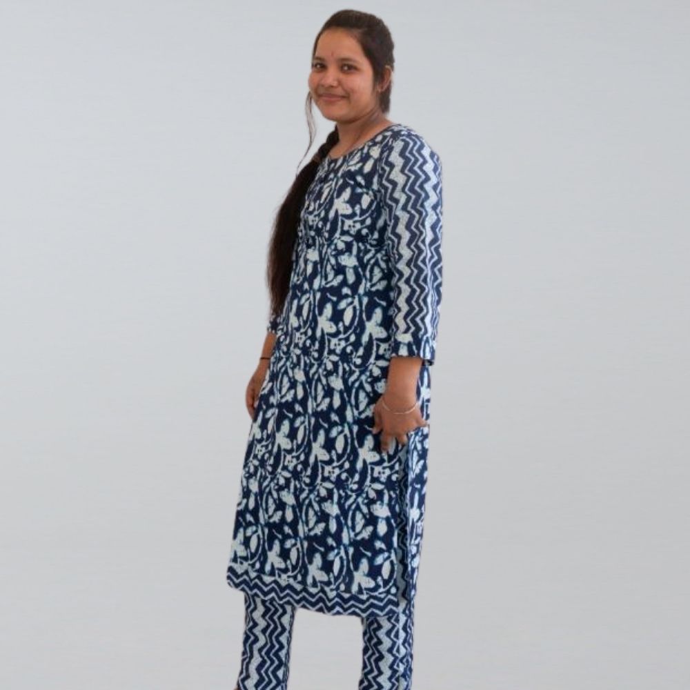pure jaipuri cotton kurti set