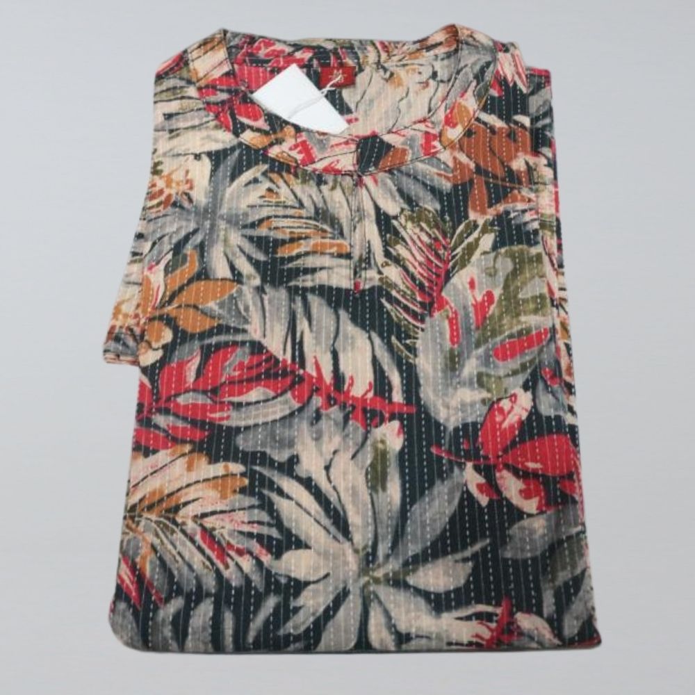  Flower Print Based Cotton Kurti